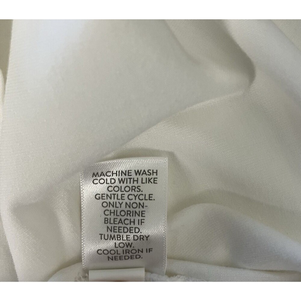J JILL  White Supima Cotton Tee  Relaxed V-neck    XS - Picture 4 of 6